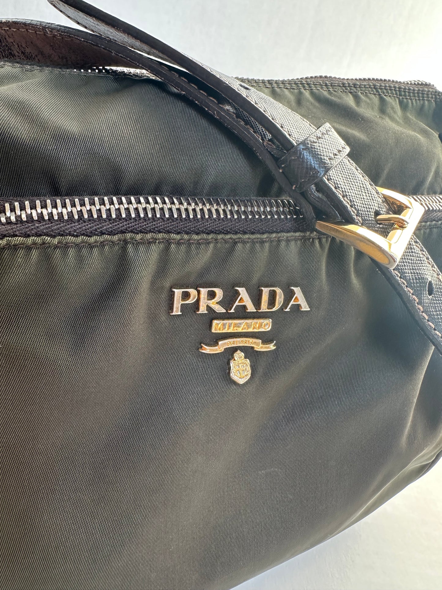 Prada Shoulder Bag Nylon Shoulder Bag Olive