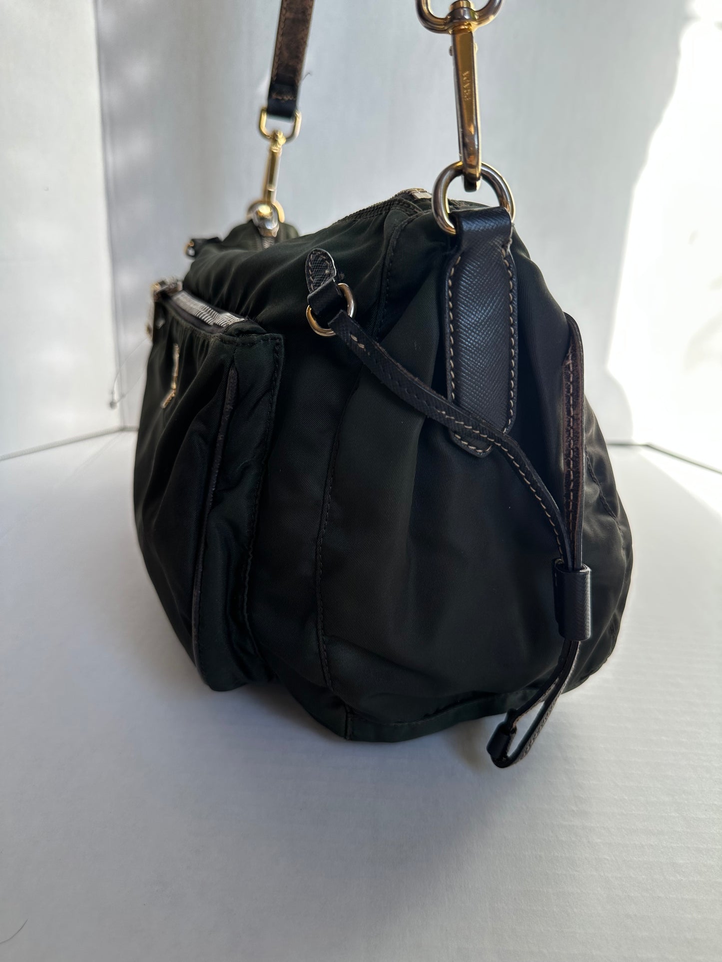 Prada Shoulder Bag Nylon Shoulder Bag Olive