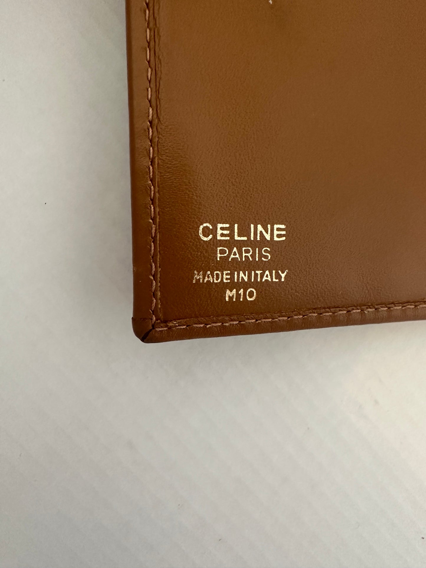 Celine Bifold Wallet Macadam Beige PVC x Leather