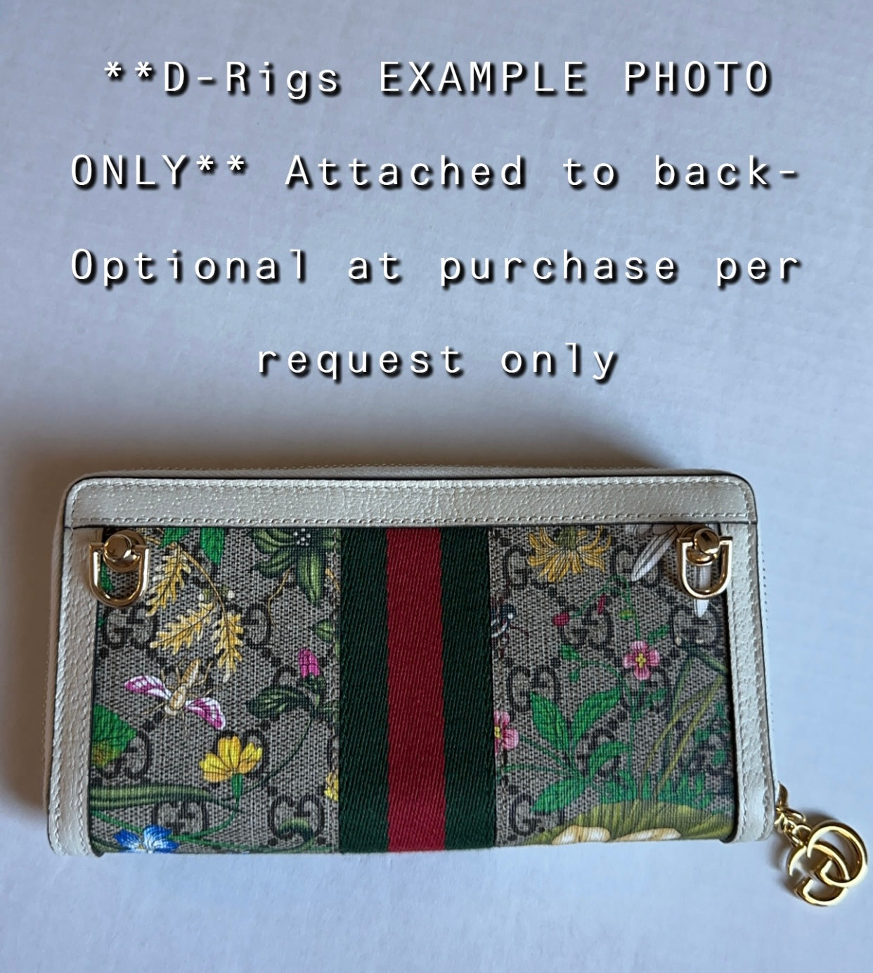 Gucci Ivory Flora Print Zippered Wallet Ophidia NEW