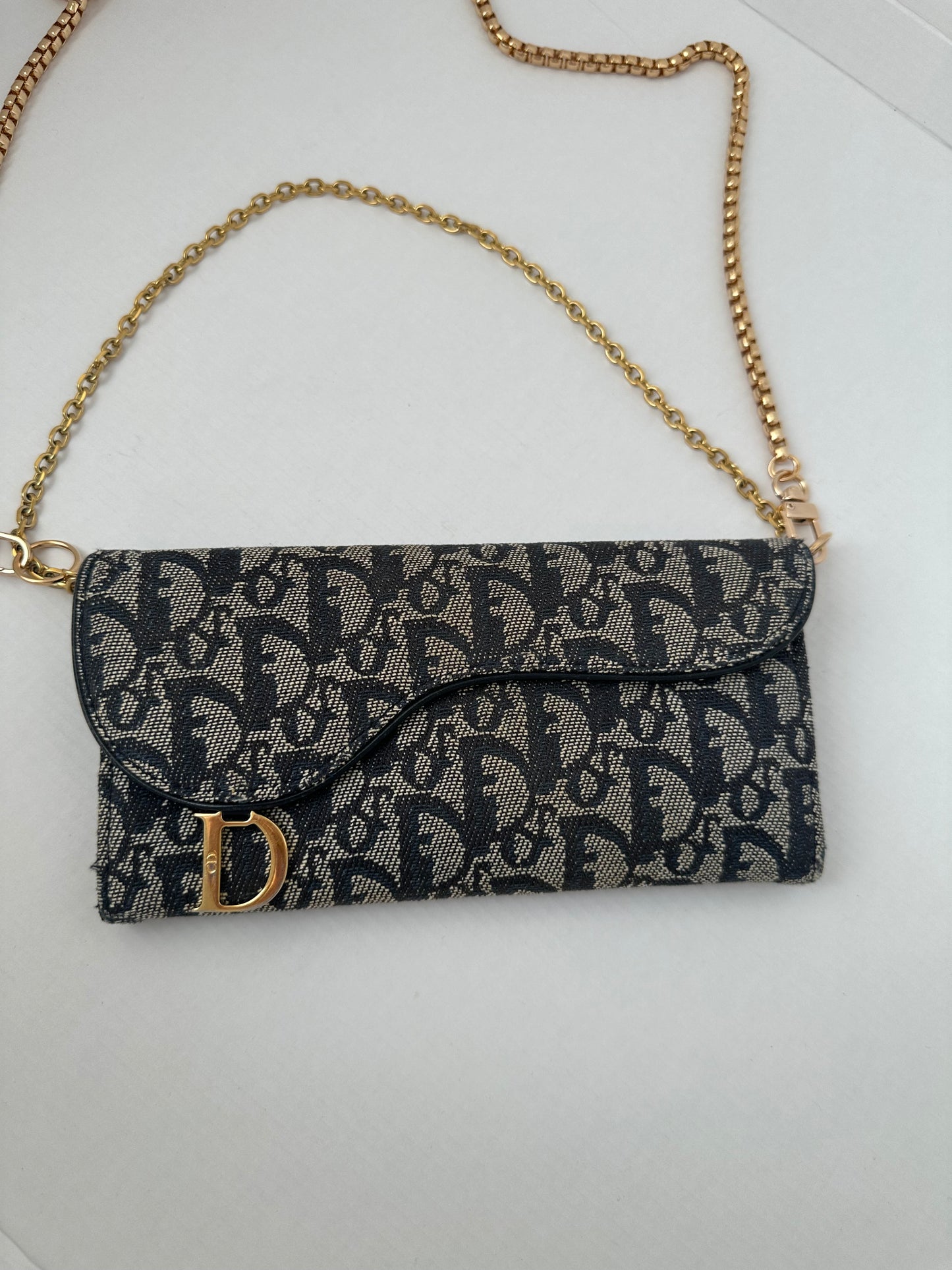 Christian Dior Saddle Flap Wallet Monogram