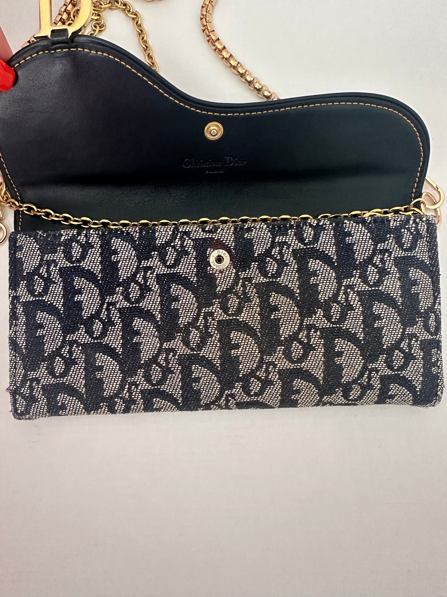 Christian Dior Saddle Flap Wallet Monogram