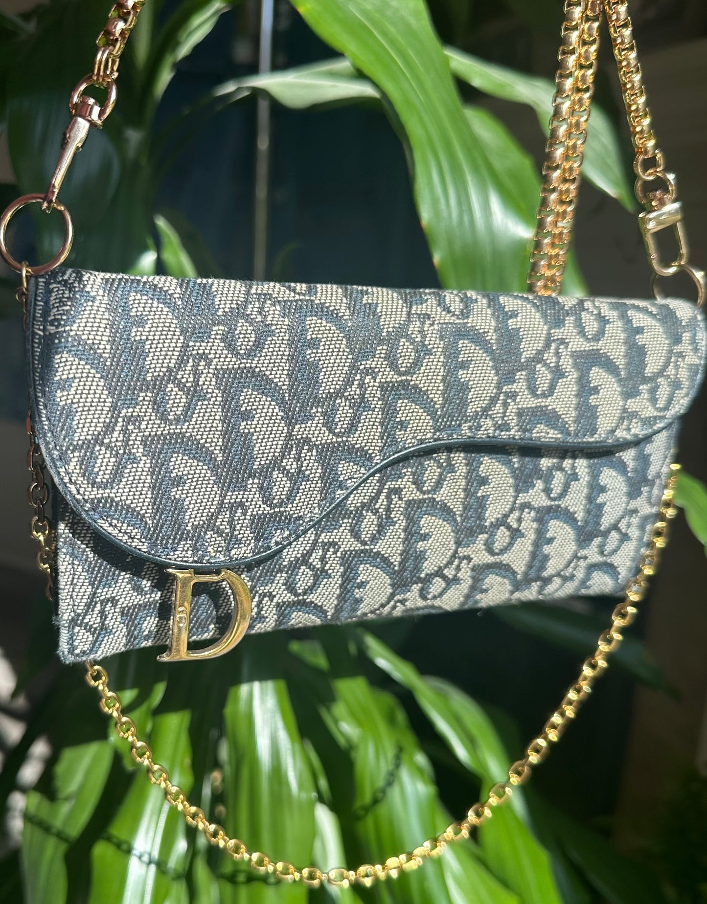 Christian Dior Saddle Flap Wallet Monogram