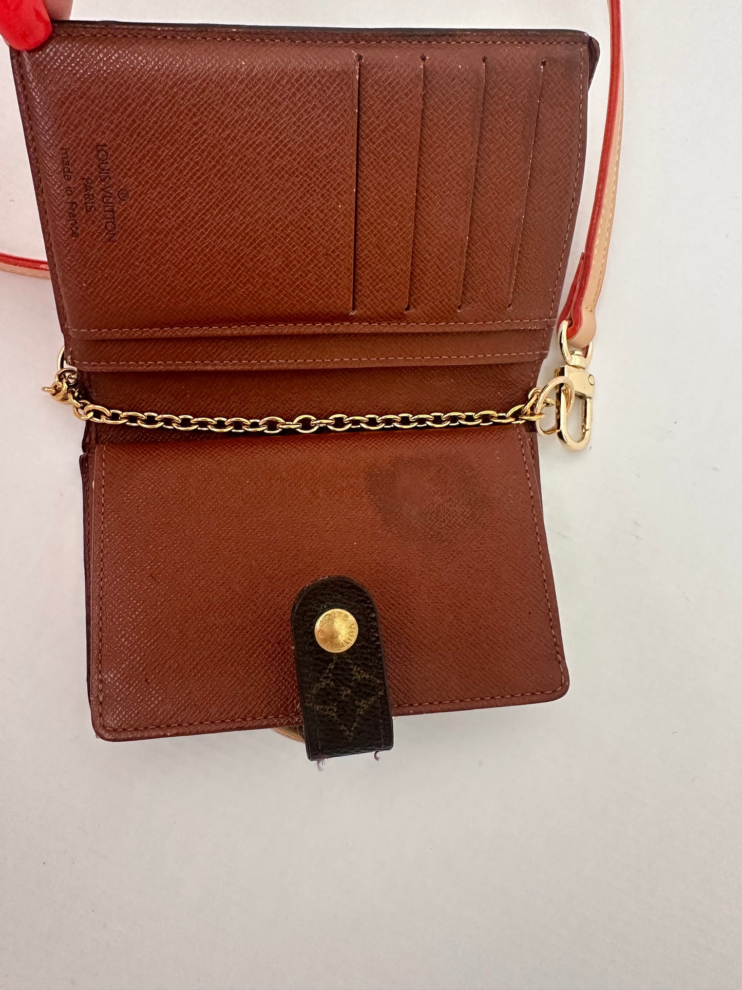 Louis Vuitton, compact monogram wallet with kisslock vintage