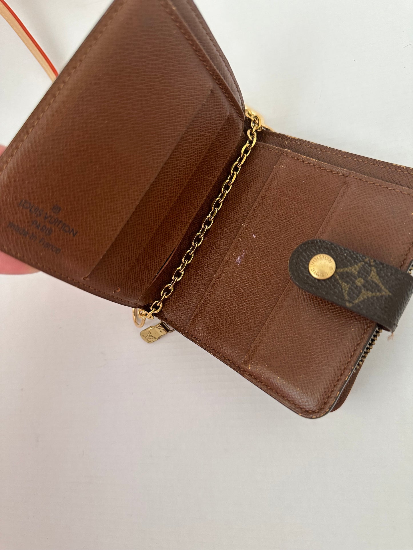 Louis Vuitton, compact monogram wallet with zipper vintage