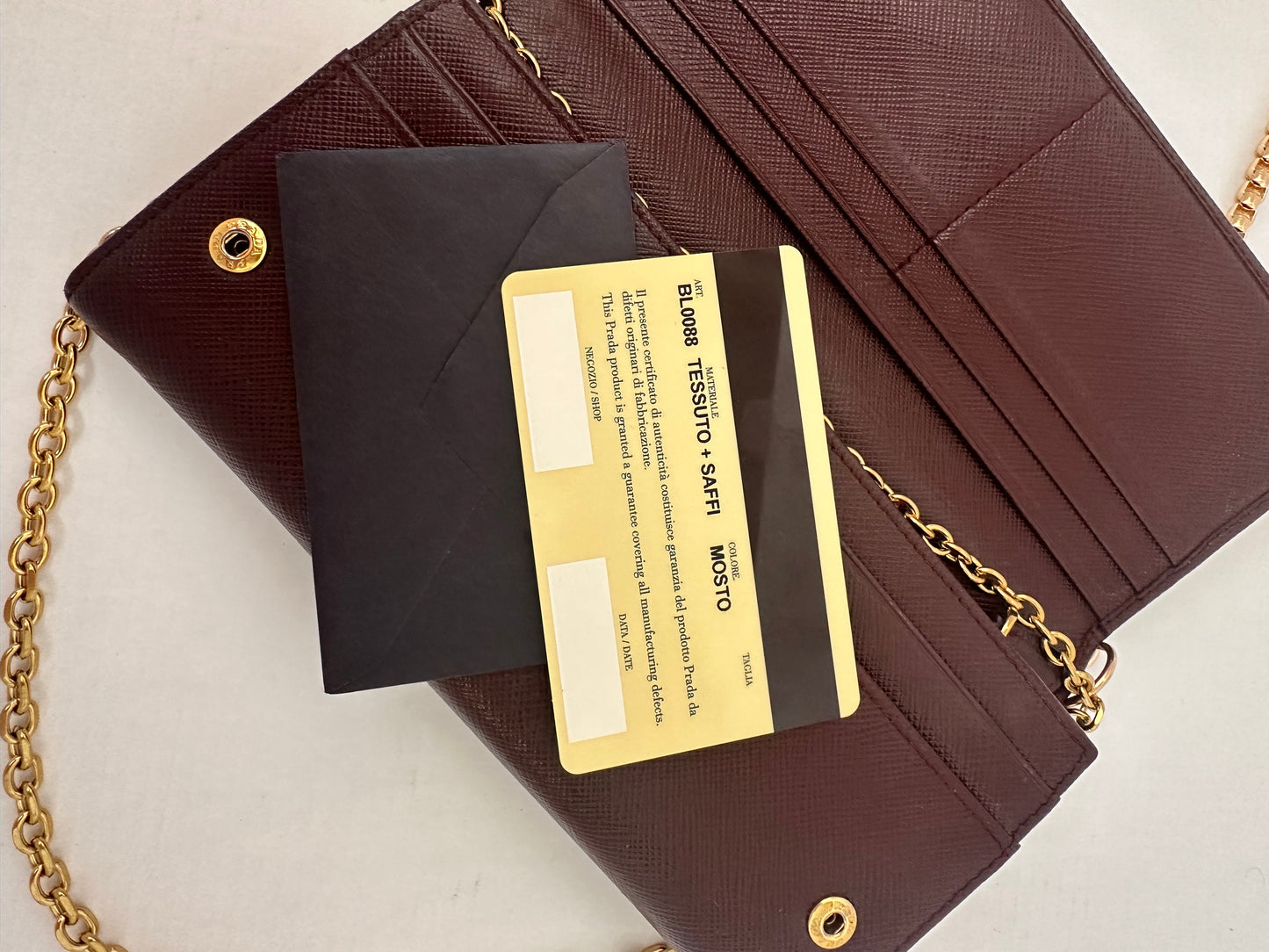 Prada Saffiano Leather Long Wallet