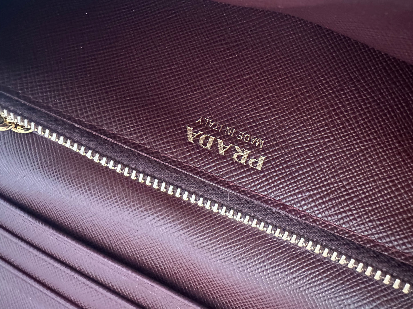 Prada Saffiano Leather Long Wallet