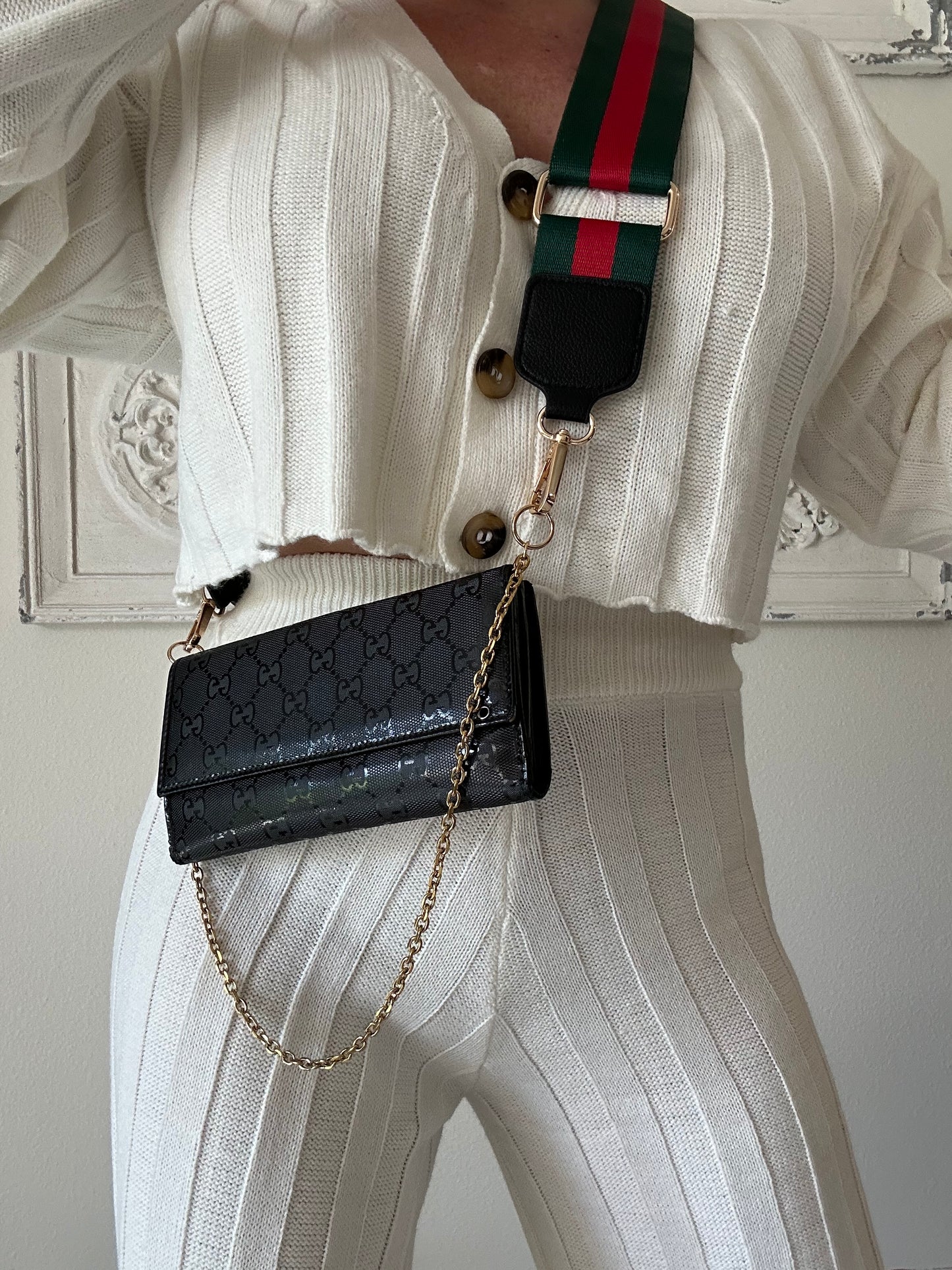 Gucci Imprime Black GG Long WOC