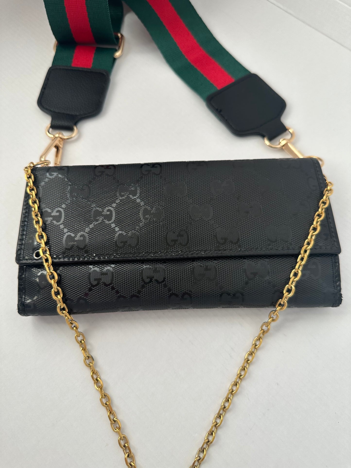 Gucci Imprime Black GG Long WOC