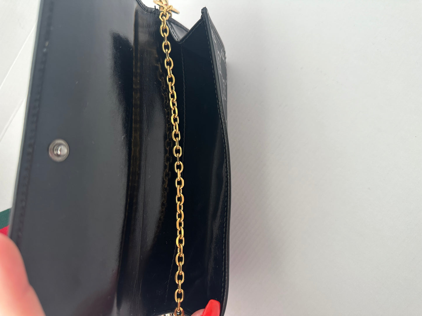 Gucci Imprime Black GG Long WOC