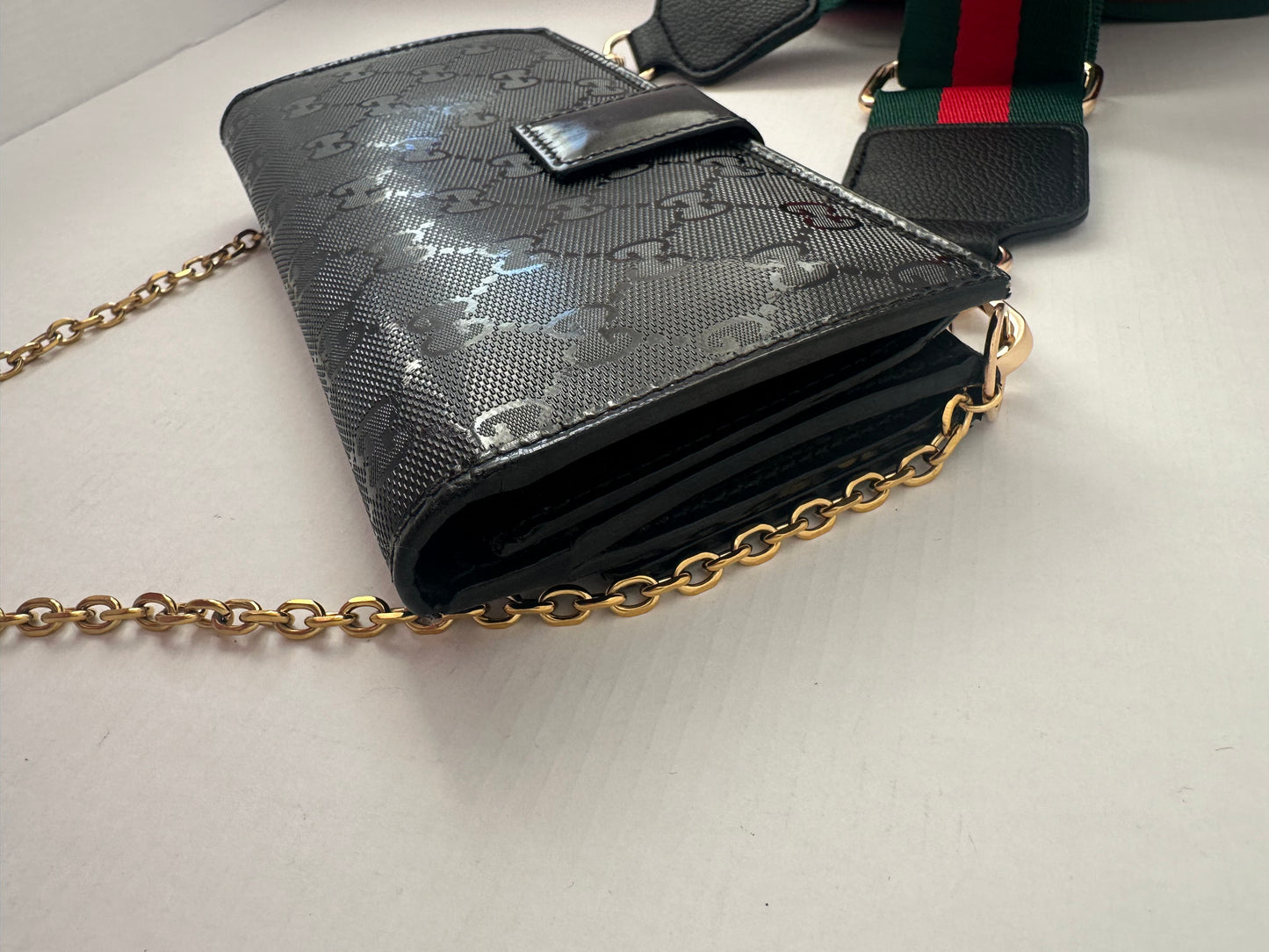 Gucci Imprime Black GG Long WOC