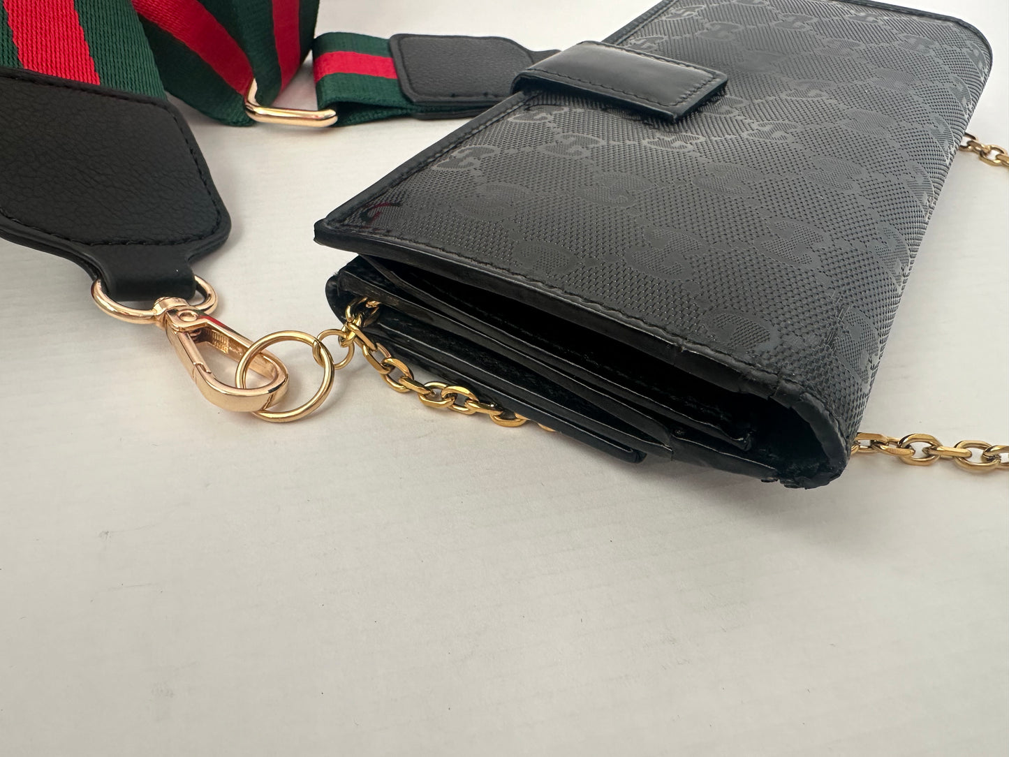 Gucci Imprime Black GG Long WOC