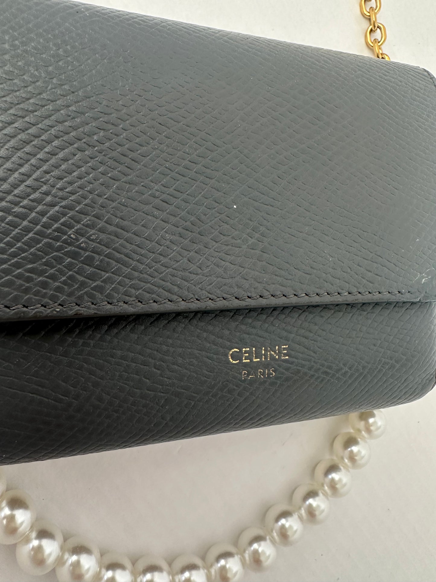 Celine Trifold Compact WOC gray