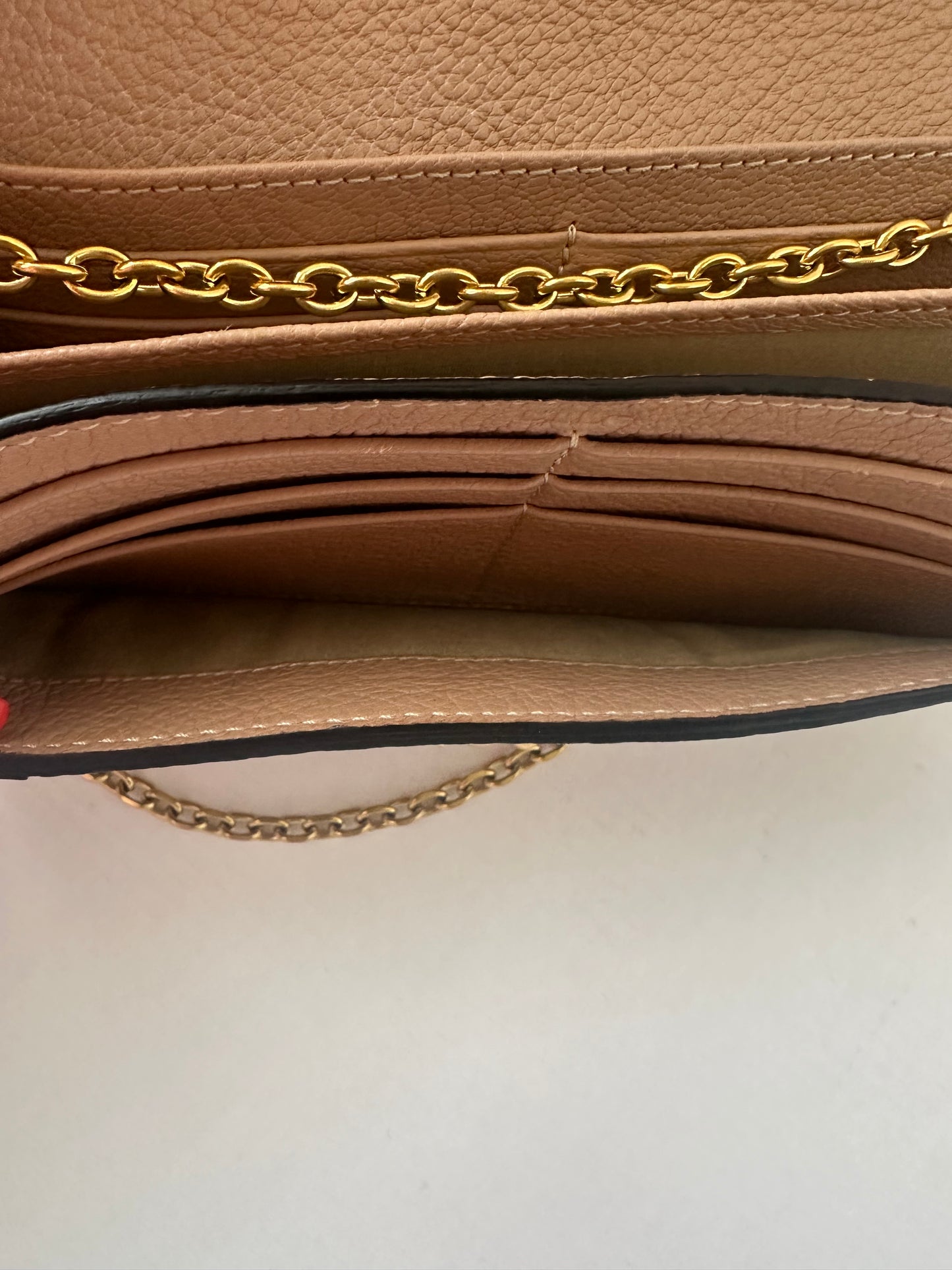 Chloe Goatskin Elsie Long Wallet Gingerbread