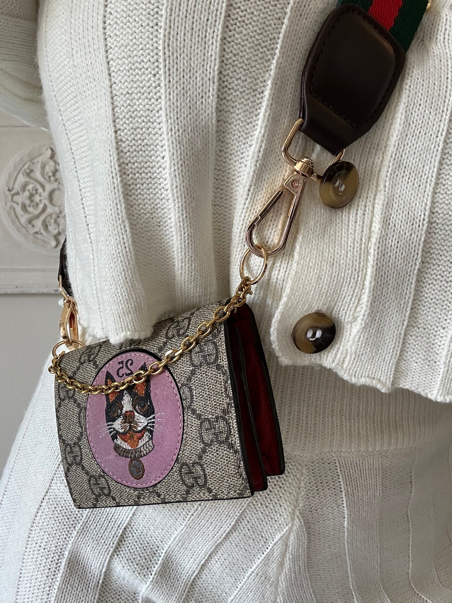 GUCCI GG Monogram Bosco Patch/WOC full inclusion, box dust bag included