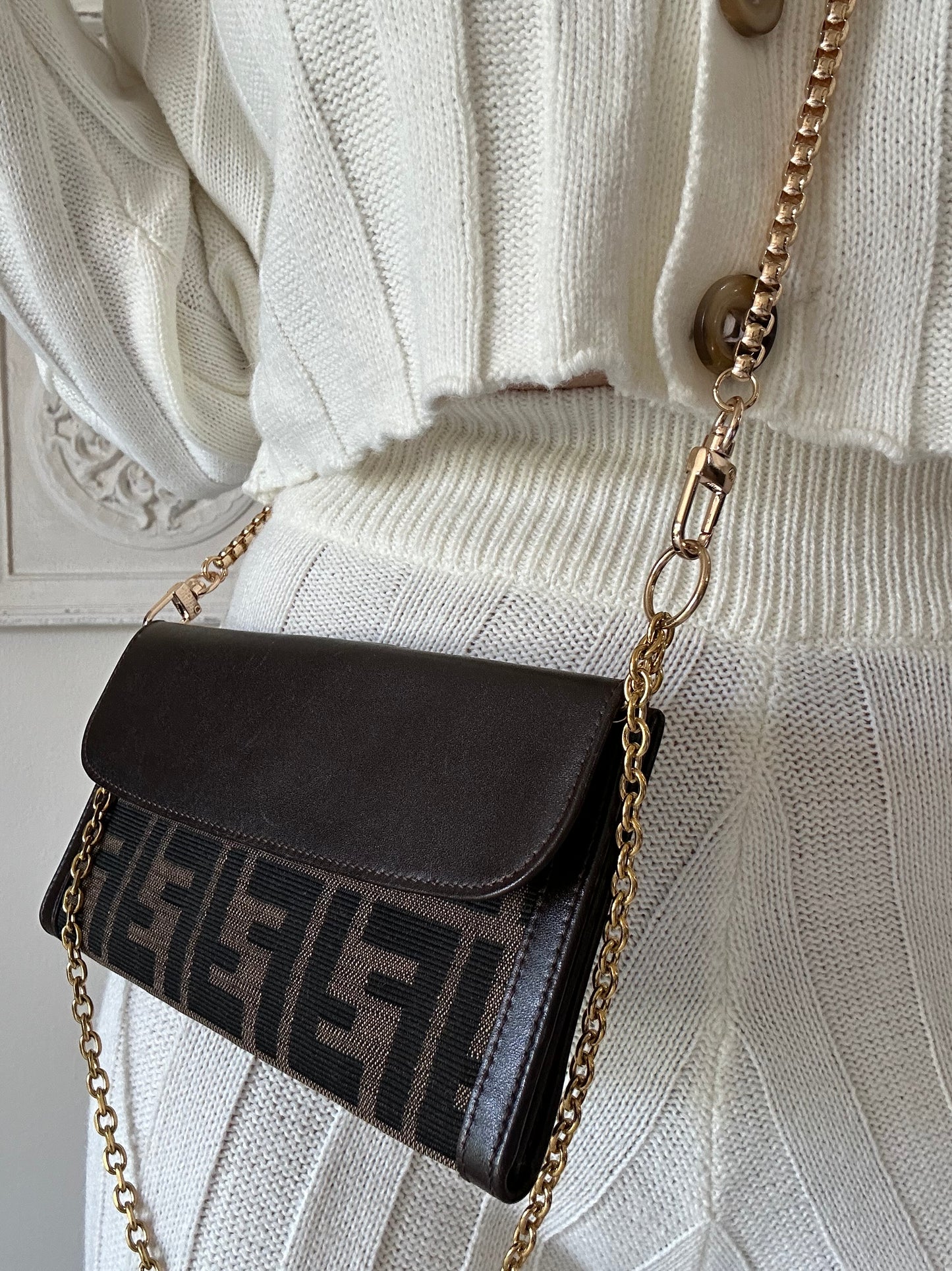 FENDI Zucca WOC/crossbody only