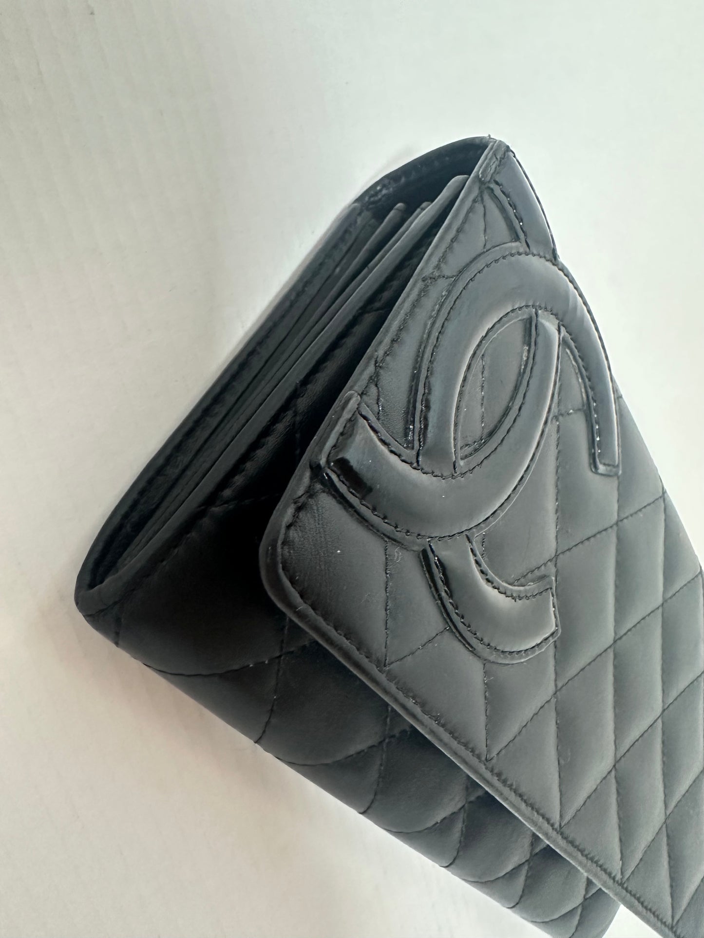 CHANEL Lambskin Cambon Full Flap Wallet