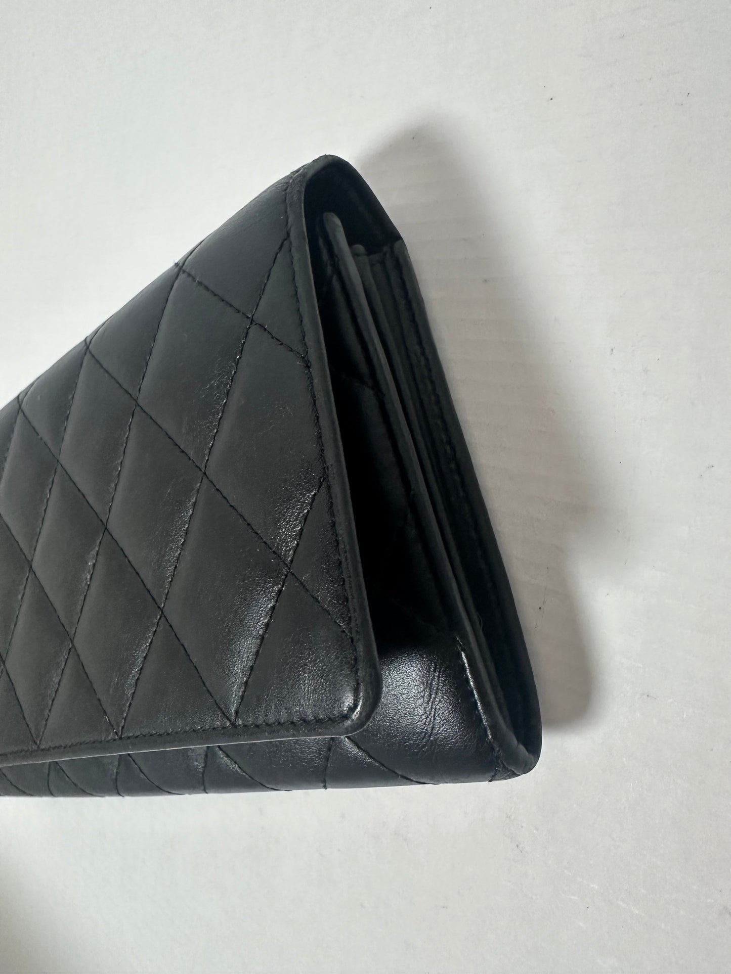 CHANEL Lambskin Cambon Full Flap Wallet