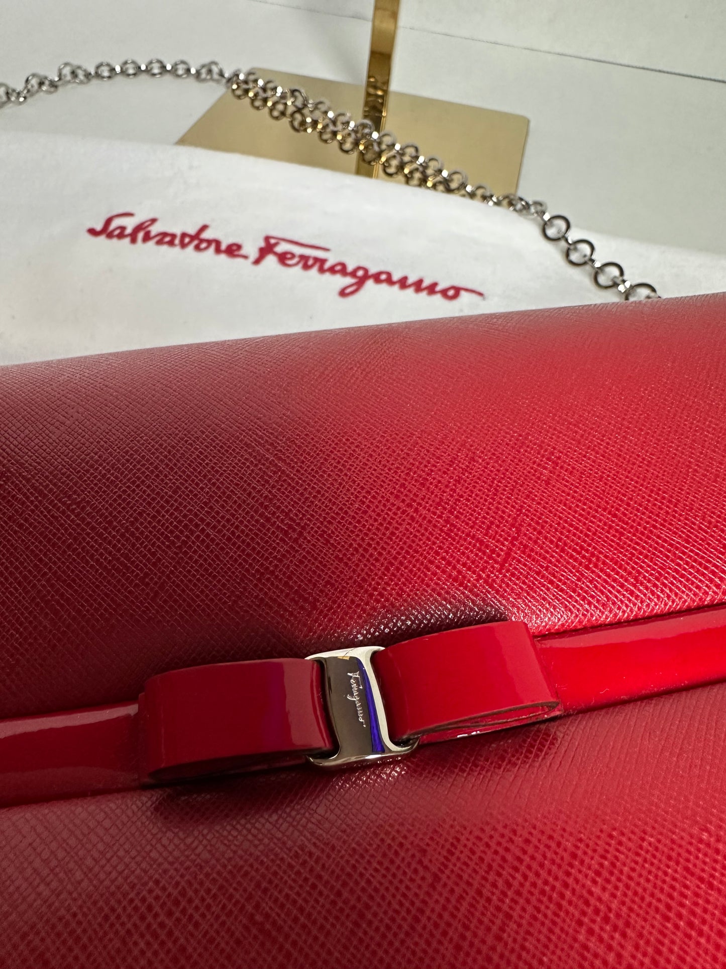 Available Salvatore Ferragamo shoulder bag red