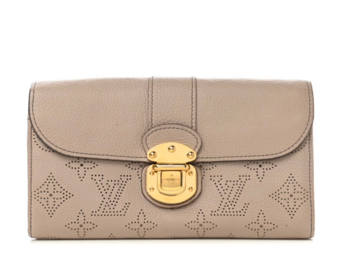 Available Louis Vuitton Mahina Amelia Wallet Beige Opal