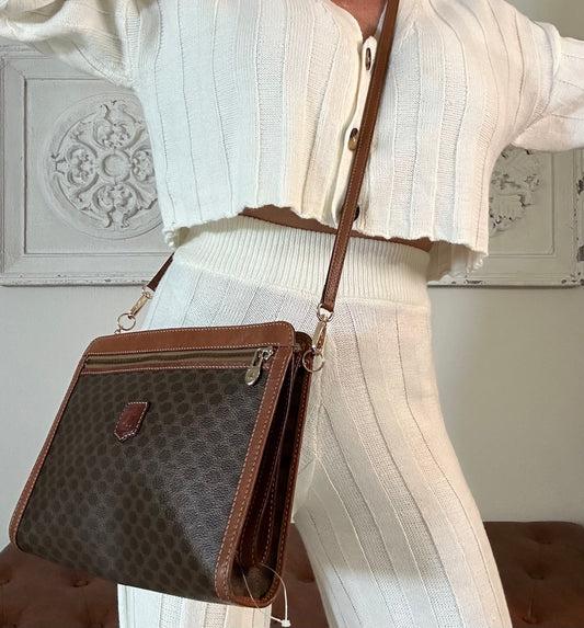 Celine Mancadam clutch/crossbody vintage