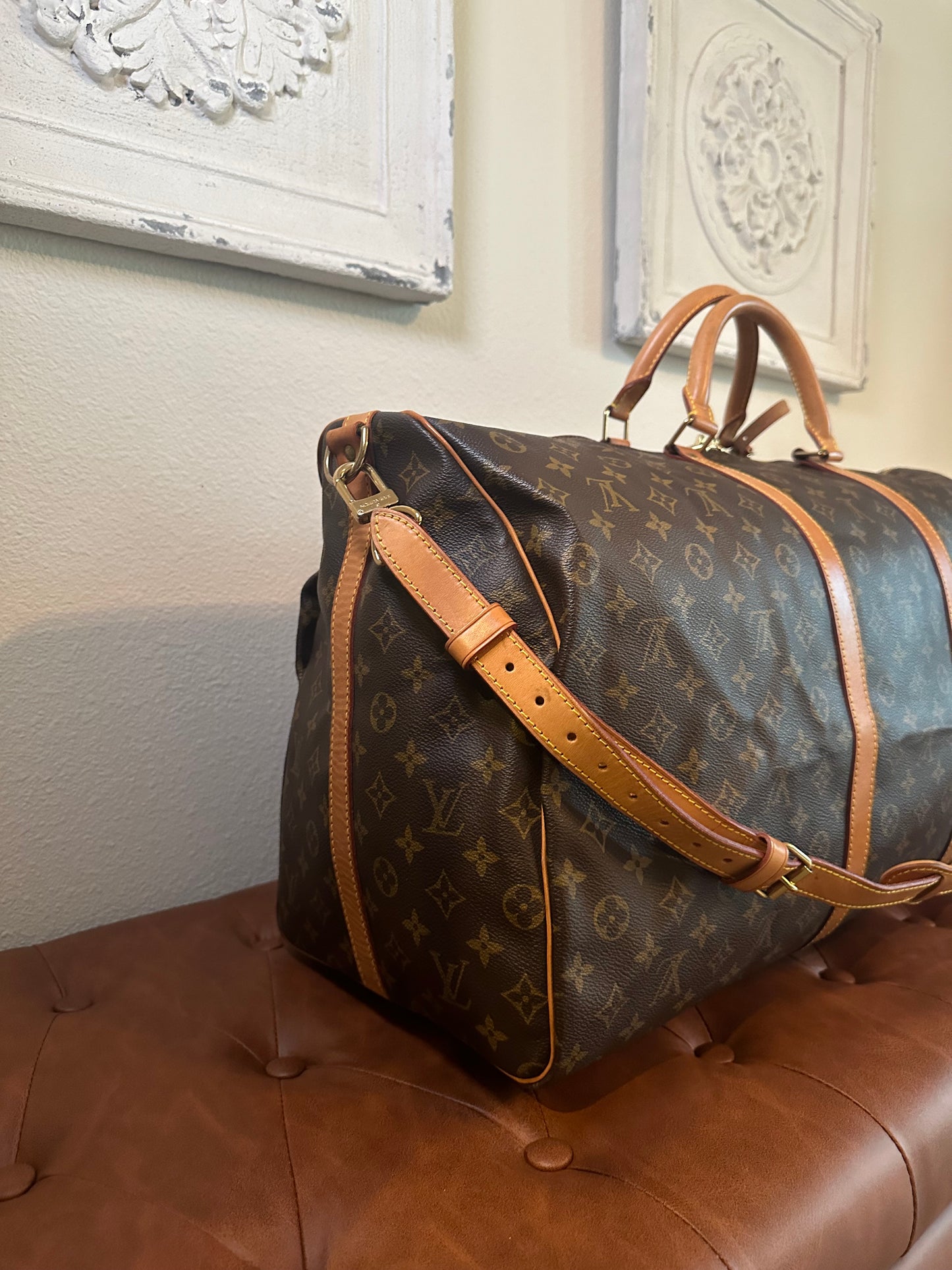 Louis Vuitton Monogram Keepall Bandouliere 60 Travel Duffle