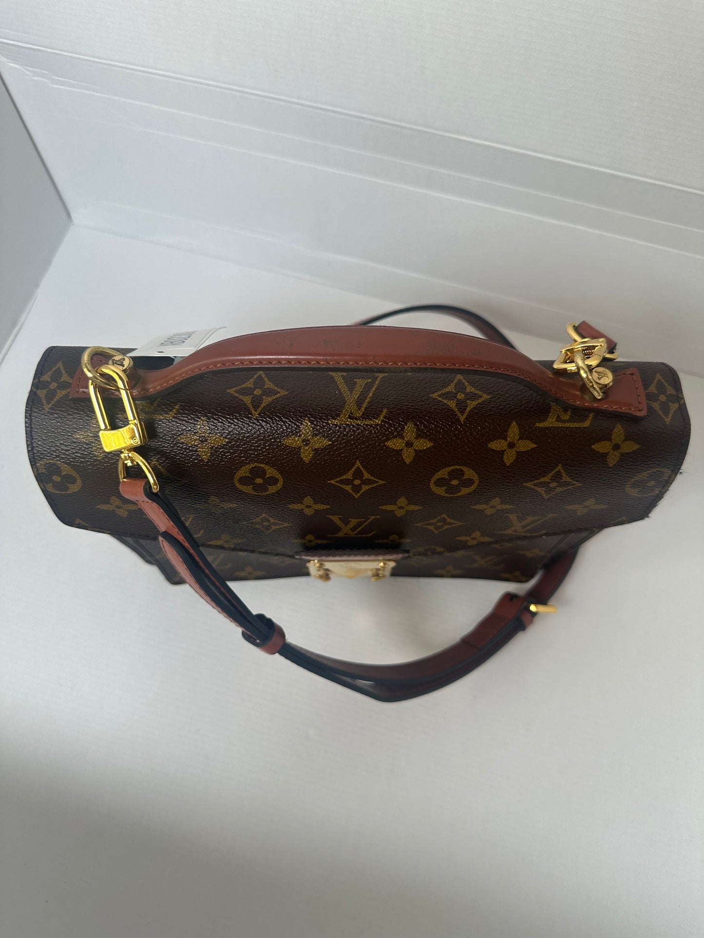 Louis Vuitton monogram monceau 28 two way crossbody top handle purse