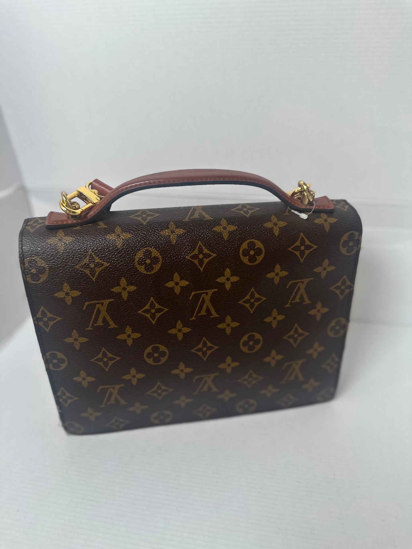 Louis Vuitton monogram monceau 28 two way crossbody top handle purse