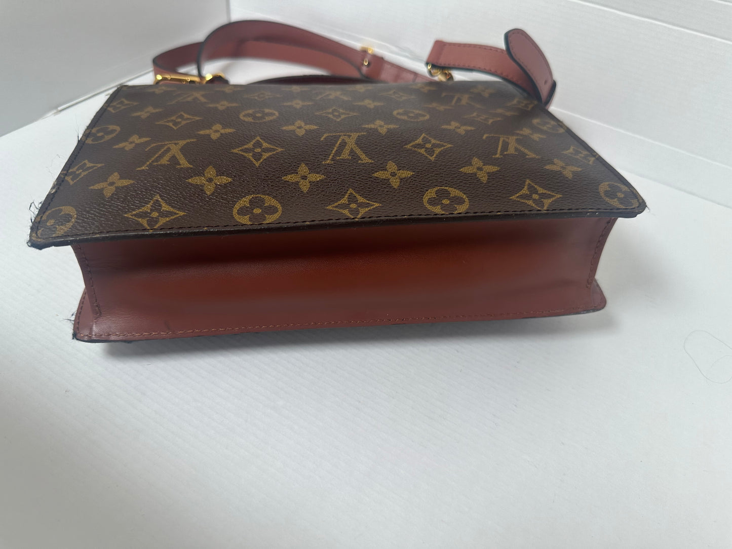 Louis Vuitton monogram monceau 28 two way crossbody top handle purse