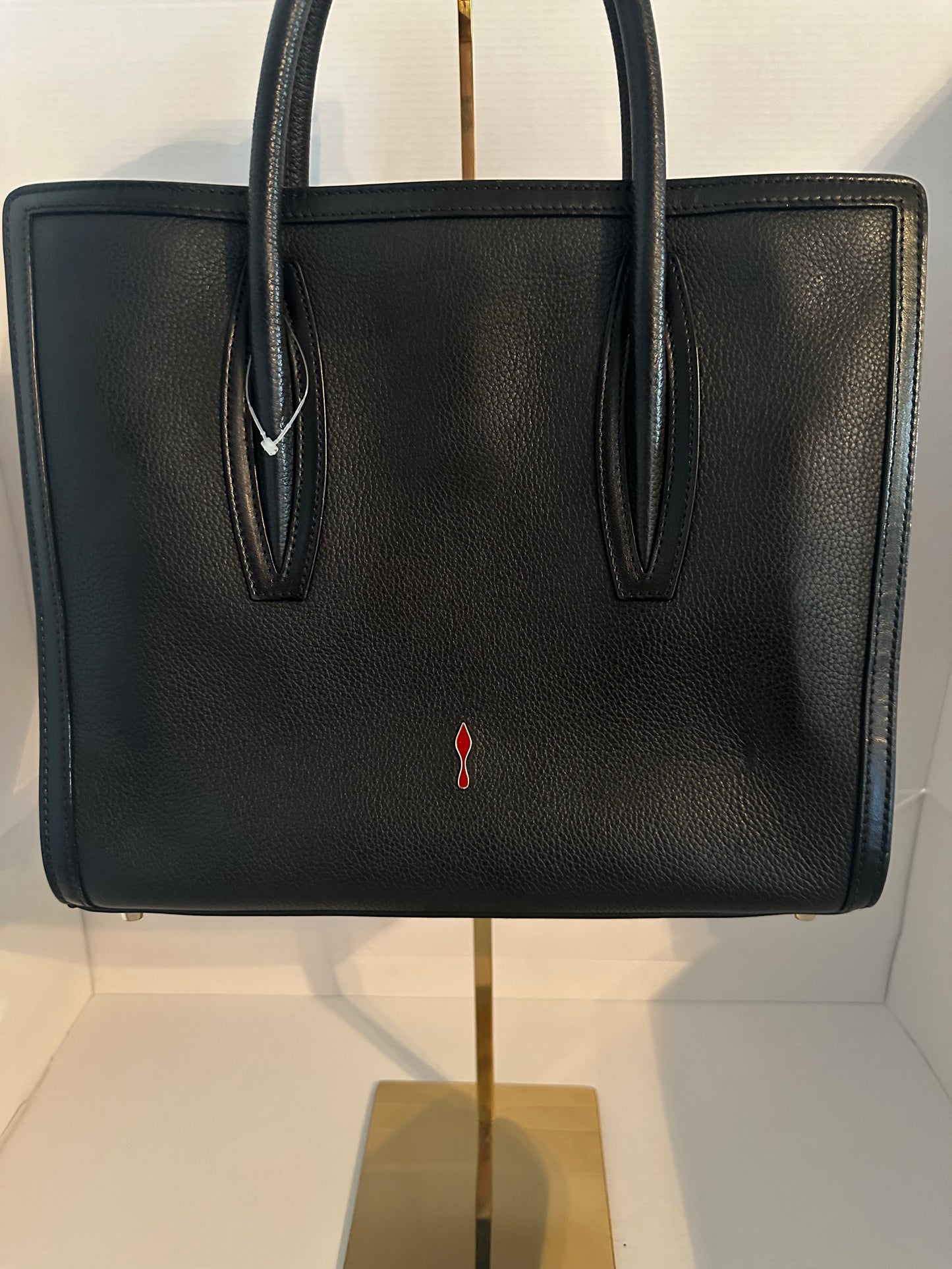 Christian Louboutin Paloma Tote Embellished Leather Medium Black