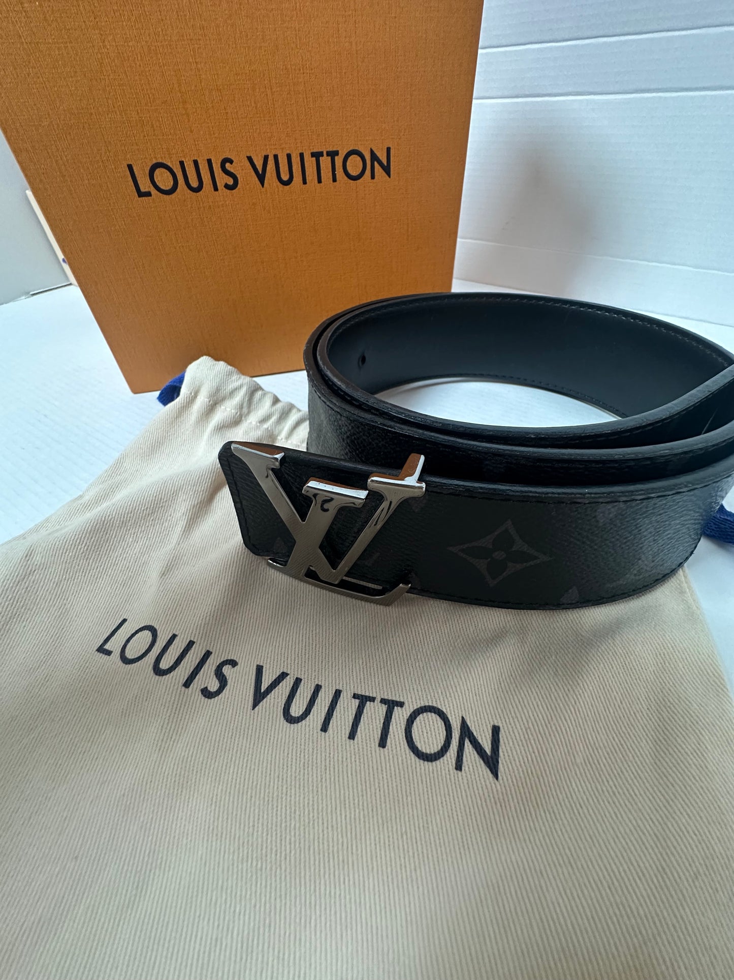 LOUIS VUITTON Monogram Eclipse belt