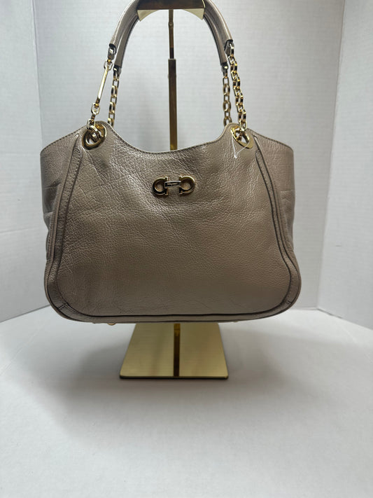 Ferragamo Betulla Chain Tote Leather Small