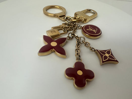 Louis Vuitton Red Pastilles Cles Key Chain Bag Charm