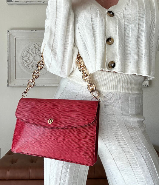 Louis Vuitton Epi leather RED vintage 1988