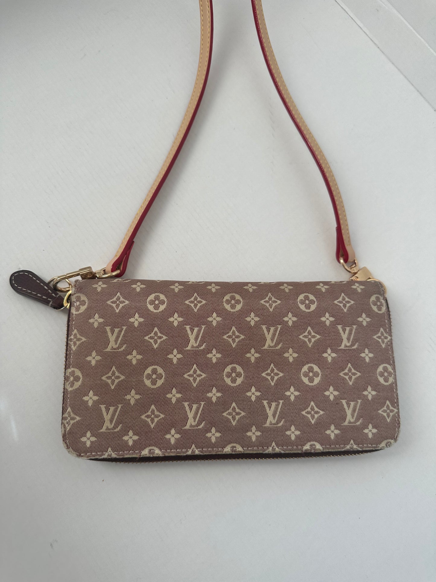 Louis Vuitton Mini Lin Ebene Zippy long Wallet