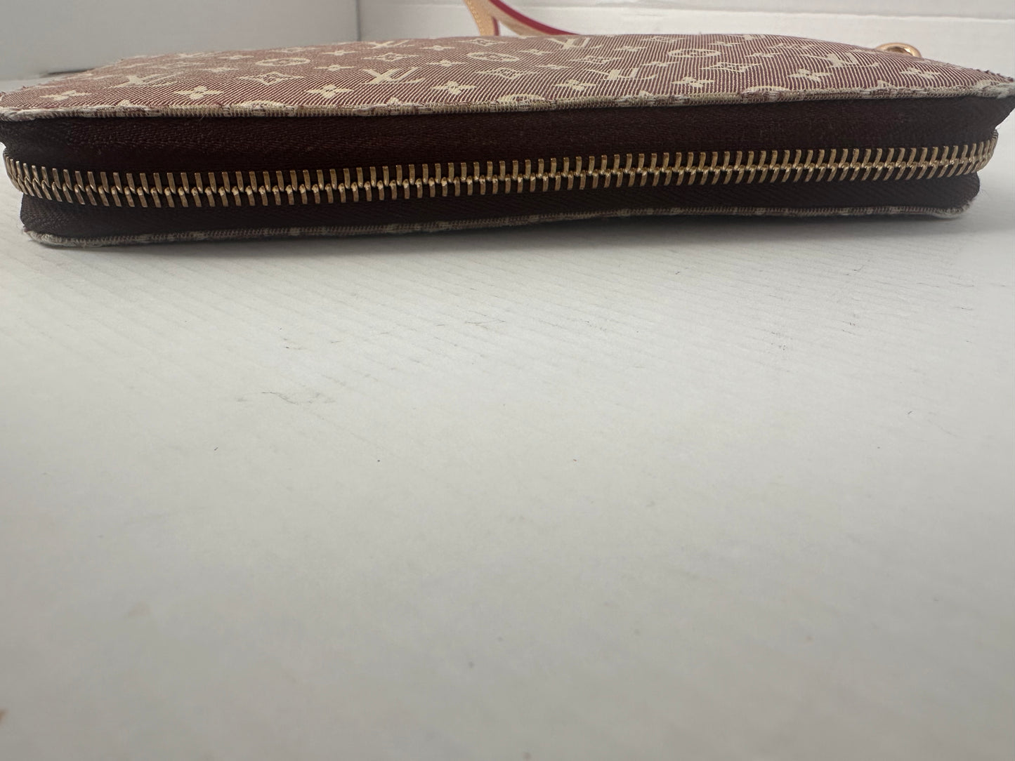 Louis Vuitton Mini Lin Ebene Zippy long Wallet