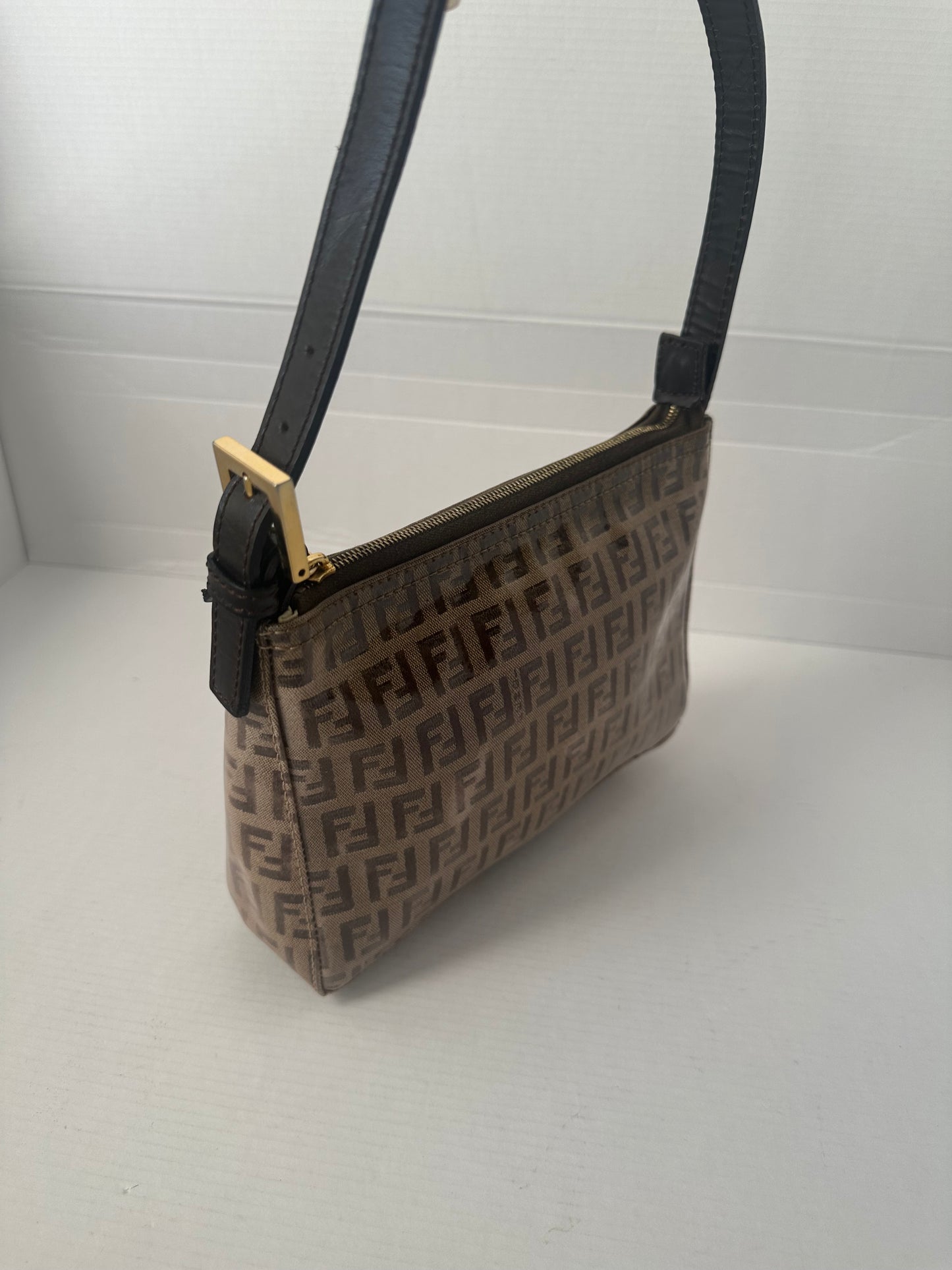 Fendi Vintage Zucchino PVC/Leather Pochette