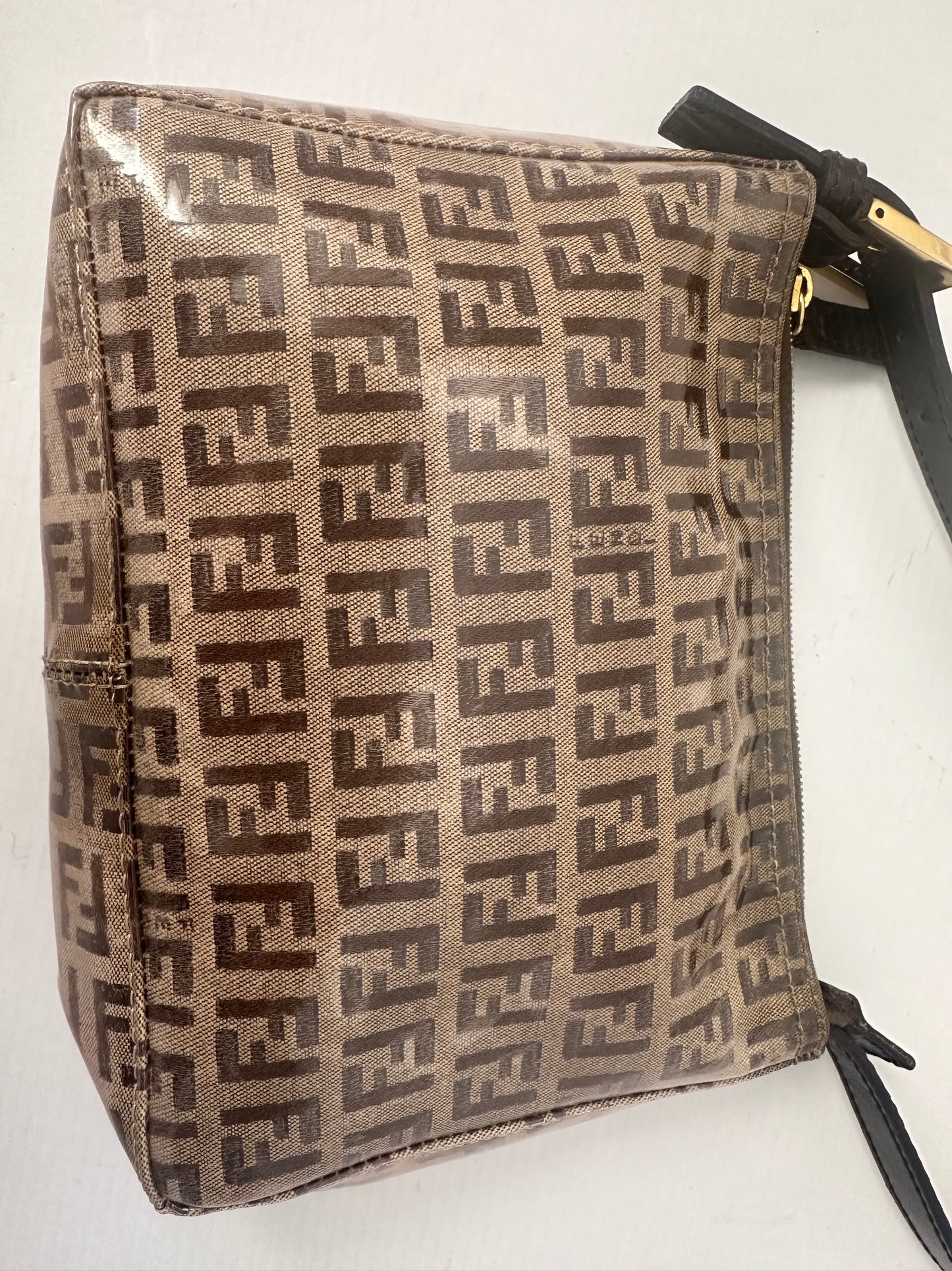 Fendi Vintage Zucchino PVC/Leather Pochette