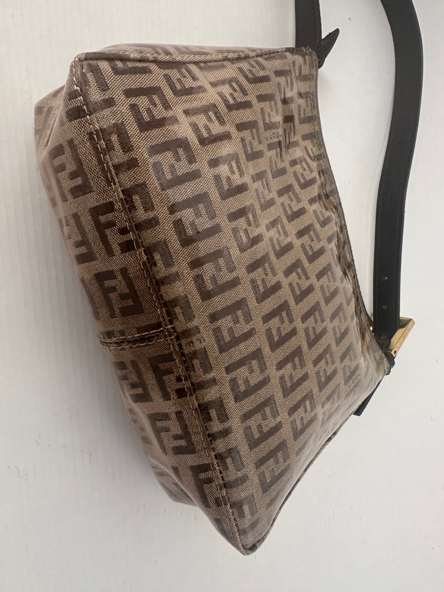 Fendi Vintage Zucchino PVC/Leather Pochette