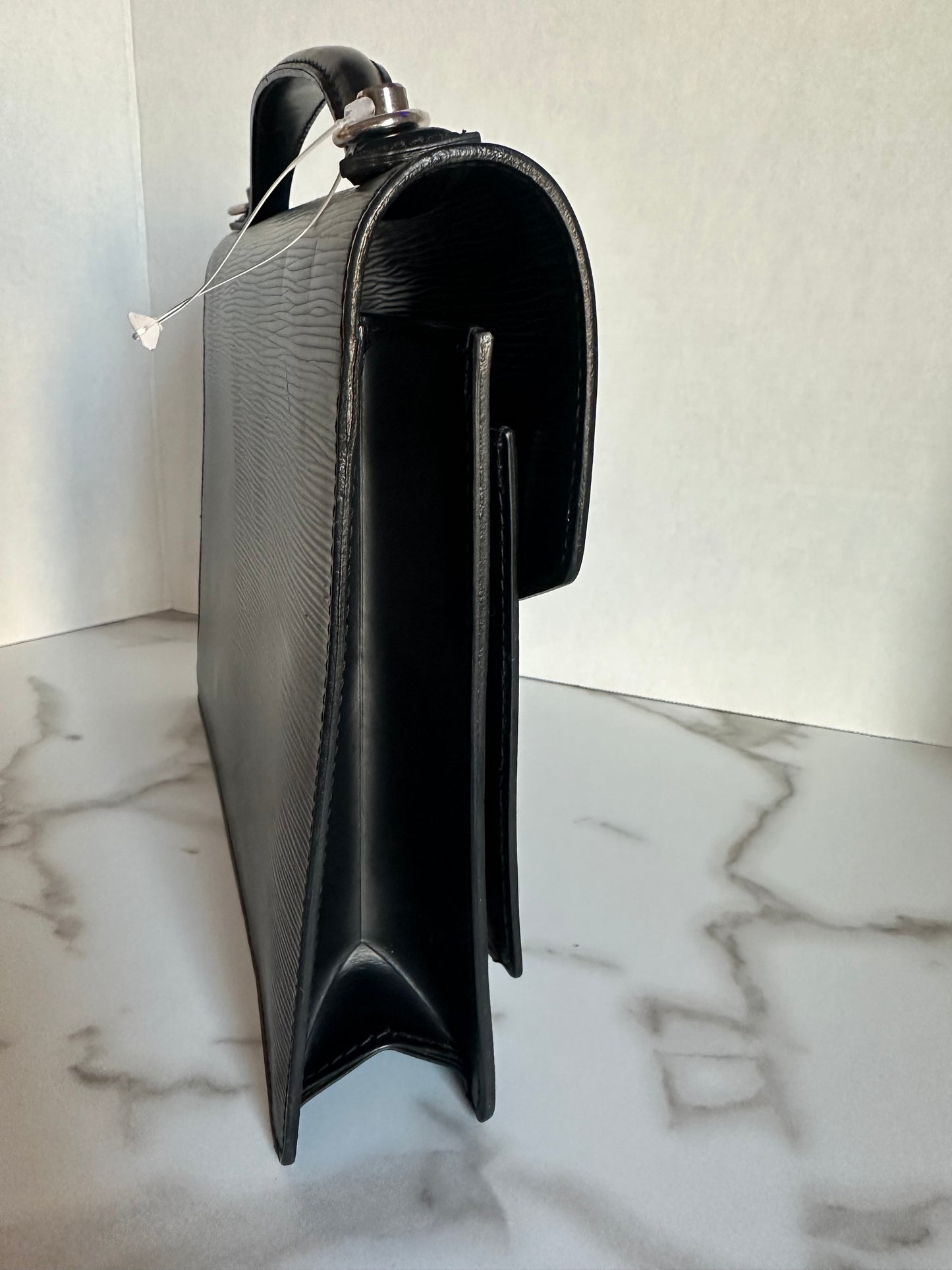 Available LOUIS VUITTON black Epi Monceau 28 Hand Bag 2way