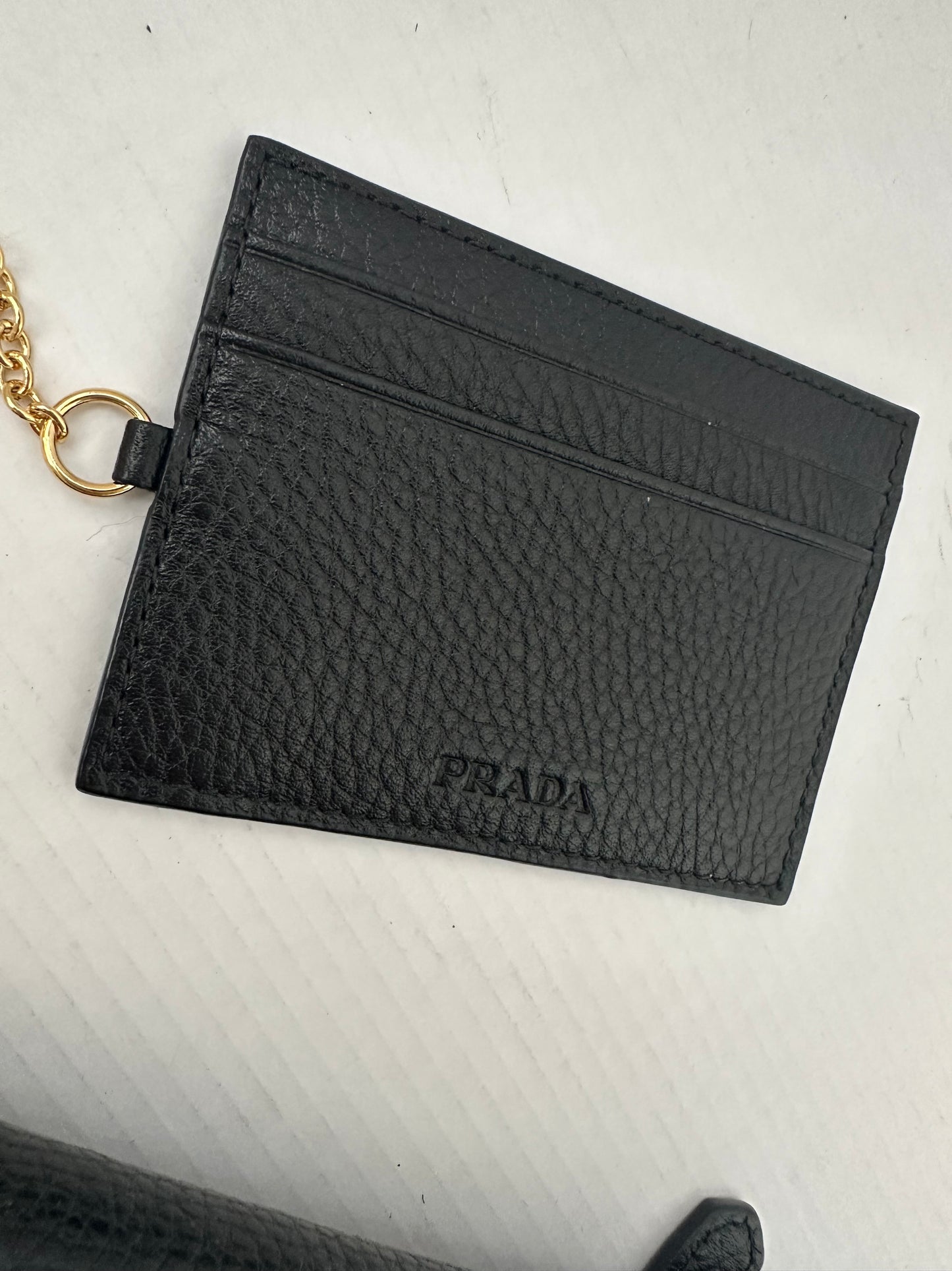 Prada Black Saffiano Lux Leather Flap Continental Wallet WOC