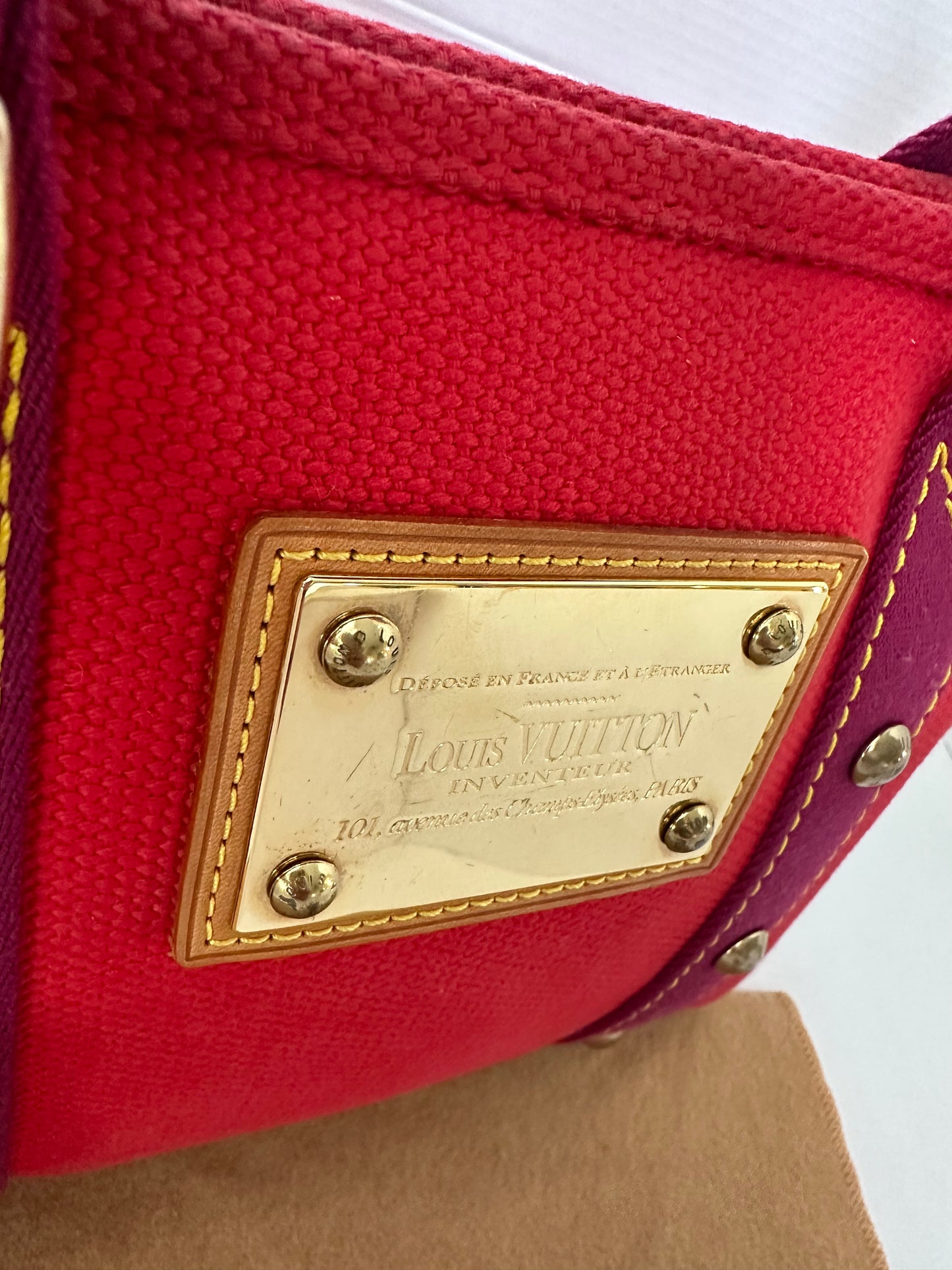 Louis Vuitton LV Red Antigua Cabas Mini PM