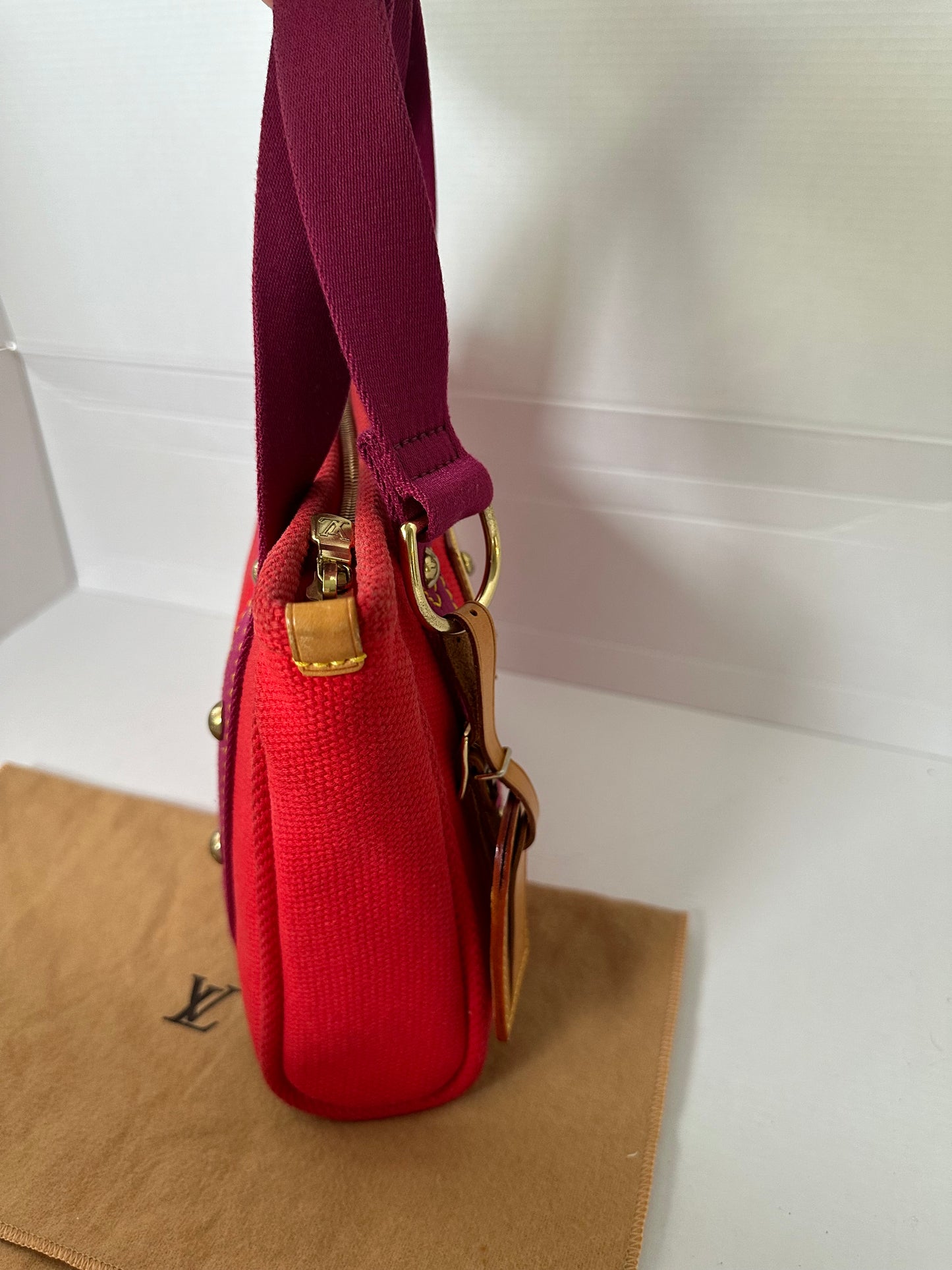 Louis Vuitton LV Red Antigua Cabas Mini PM