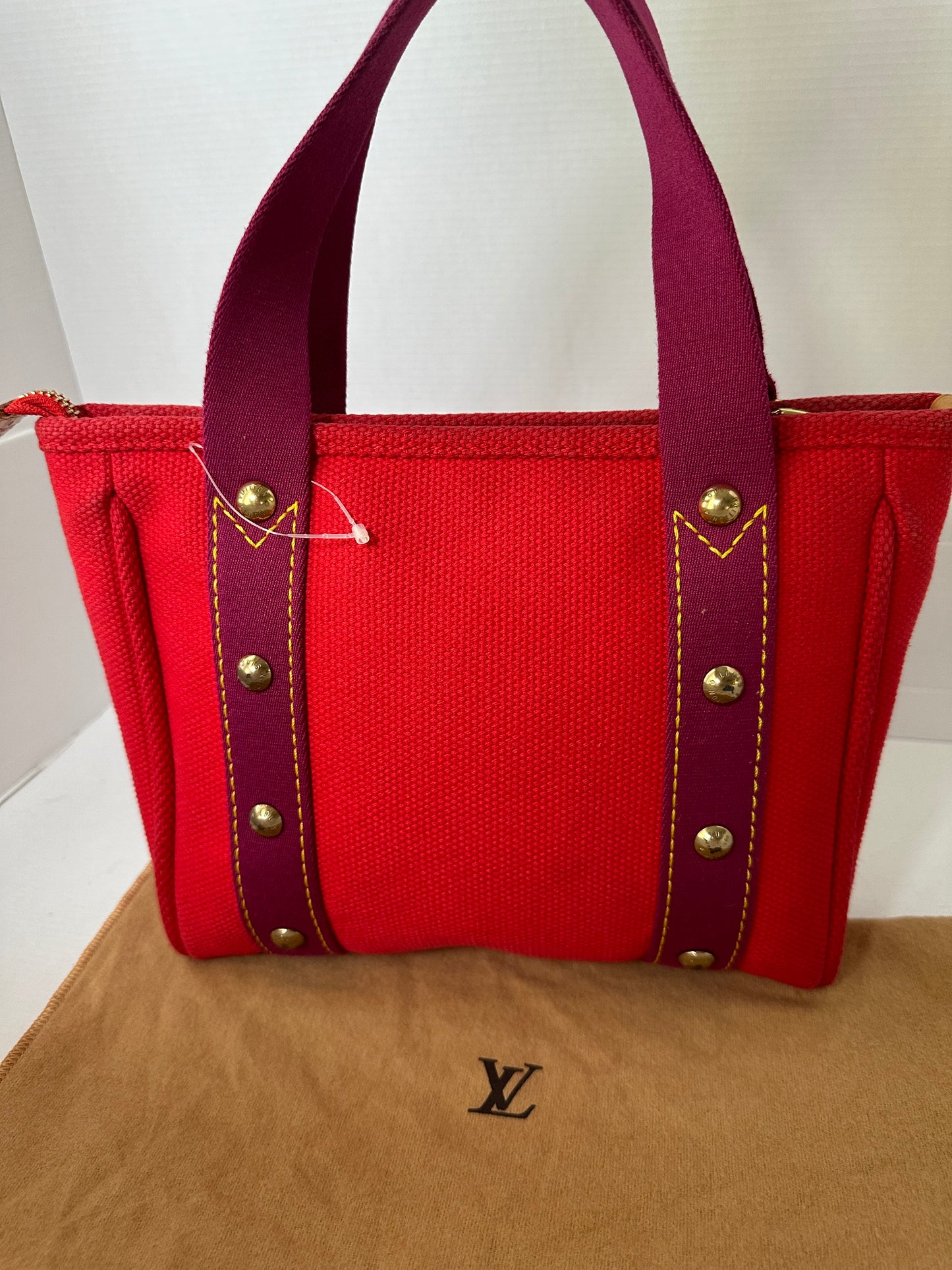 Louis Vuitton LV Red Antigua Cabas Mini PM