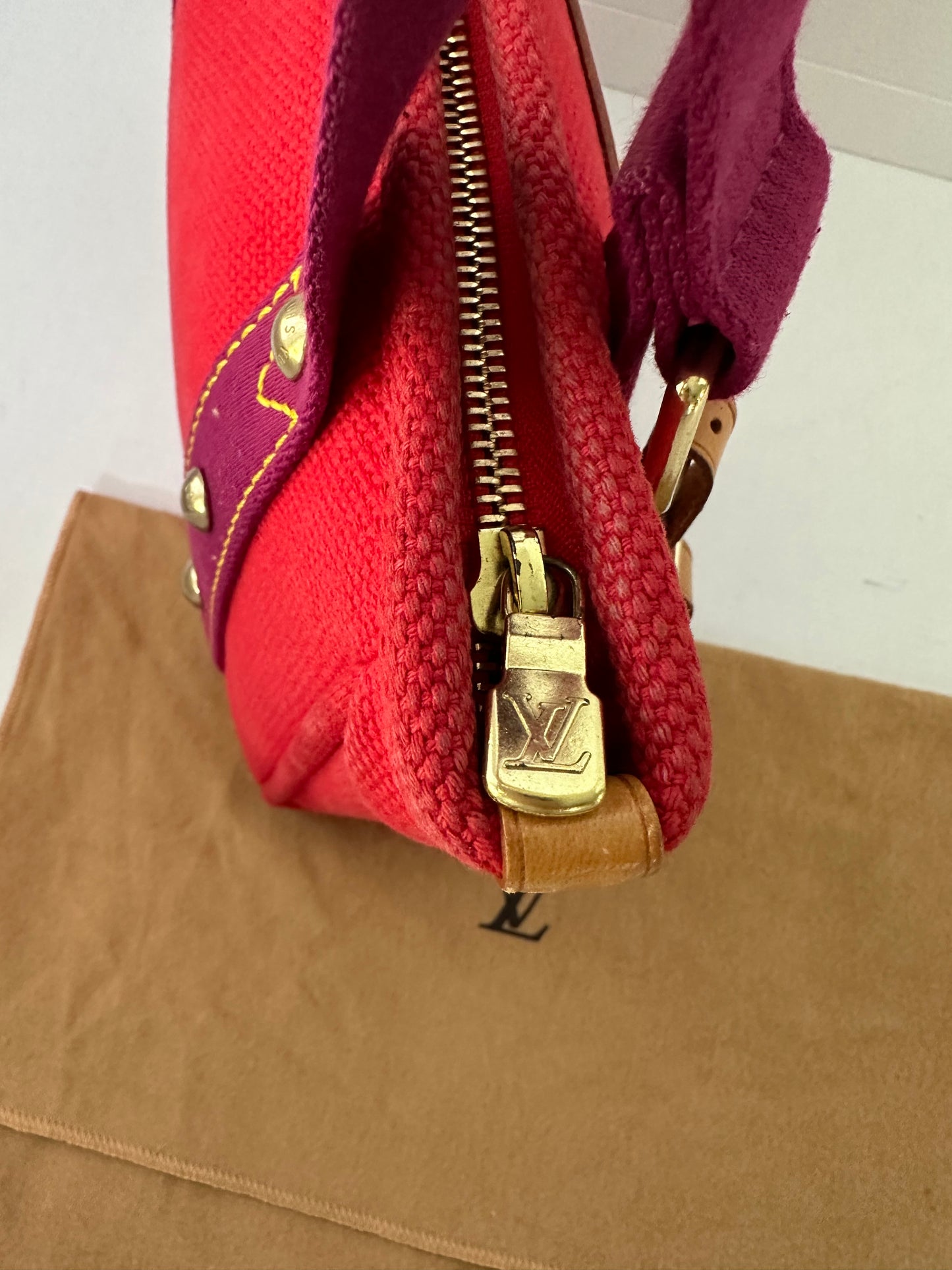 Louis Vuitton LV Red Antigua Cabas Mini PM