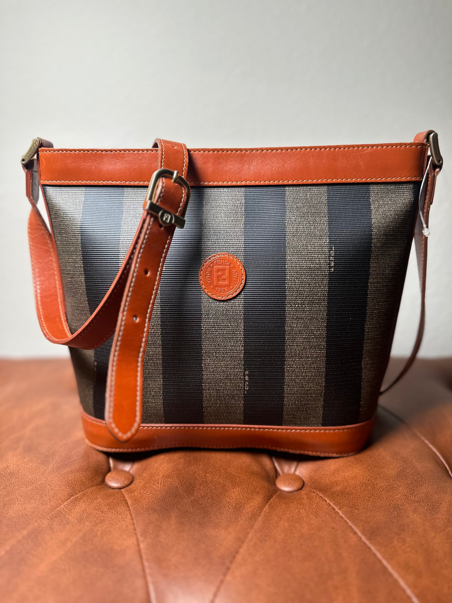 Fendi shoulder bag paquin stripe