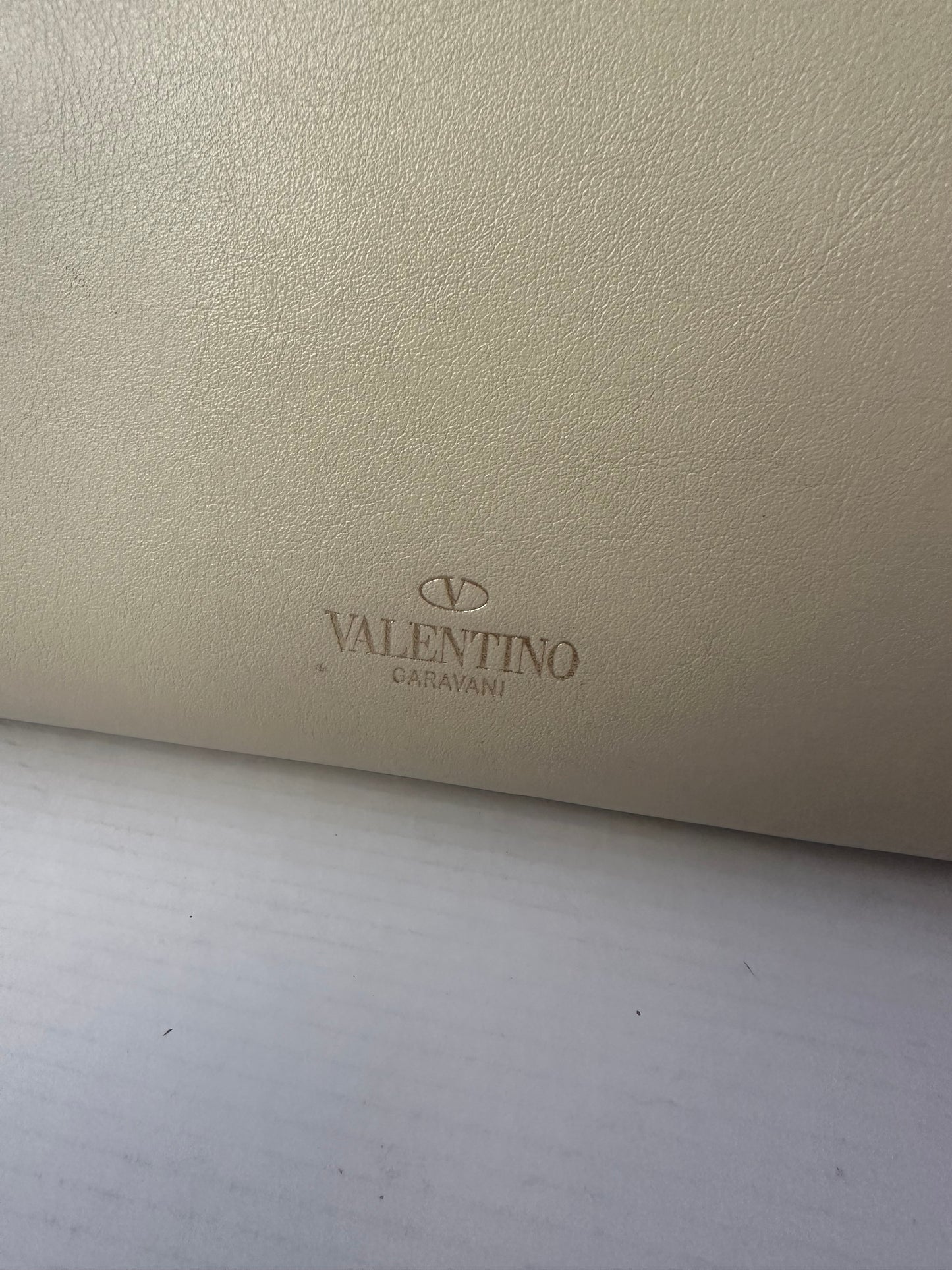 VALENTINO IVORY ROCKSTUD CROSSBODY SMALL TOTE BAG with strap