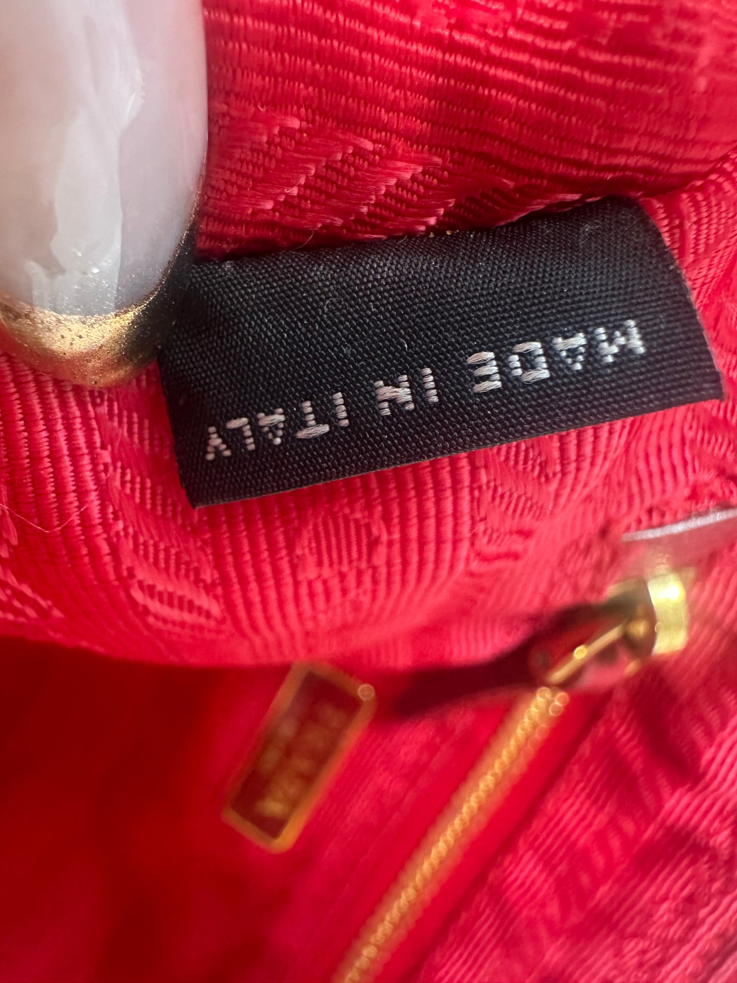 PRADA Pouch Canvas Red crossbody