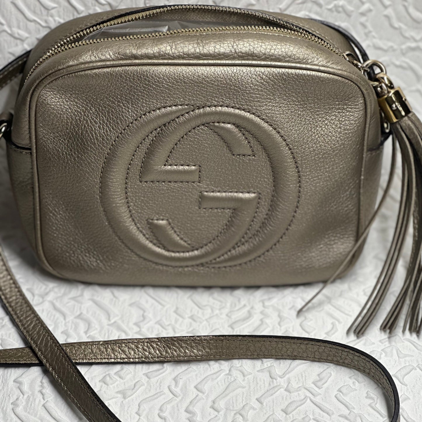 Gucci Iridescent Leather Soho Disco Crossbody Bag