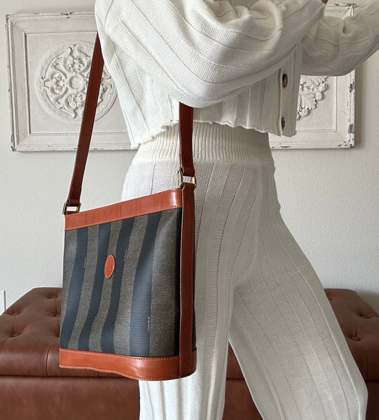 Fendi shoulder bag paquin stripe